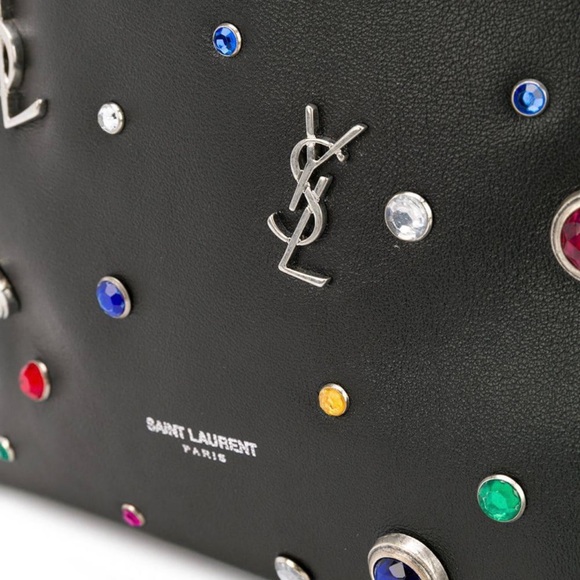 🔥🔥🔥🔥YSL Black Gem Stud Embellished Teddy Bucket Bag🔥🔥🔥🔥 - Picture 5 of 6